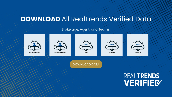 RealTrends Agents Team Brokerage Data Download